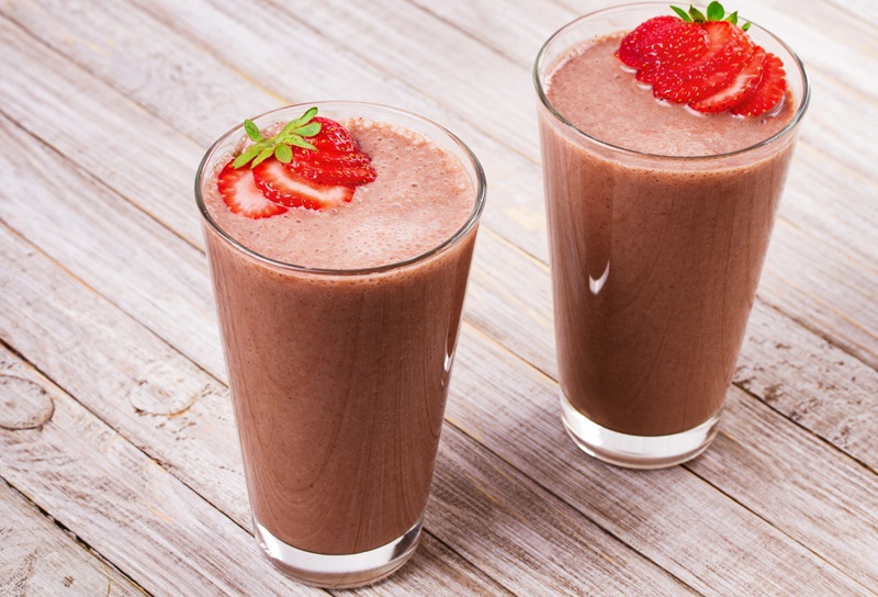Strawberries and Cream Chocolate Protein Shake Recipe